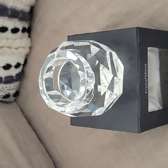 Oleg Cassini Crystal Votive NIB, Signature on the bottom - Picture 2 of 8